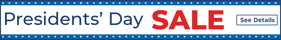 Presidents Day Sale - Going on now - see details